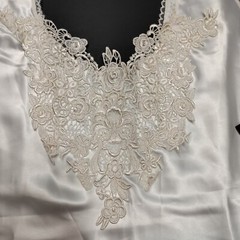 Vintage NWT Escapades Suit Camisole Ivory Polyester Sz Medium Lace Insert Trim