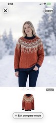 Vtg Claudia D. Misses L Pullover Sweater Multi-Color Fair Isle Wool Blend Retro