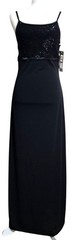 90s Byer Too Sz M Black Whimsygoth Floral Metallic Bodice Floor Length Formal