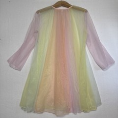 Vtg 1950-60’s Babydoll Nightgown & Peignoir Set Vanity Fair Multicolor Pastels