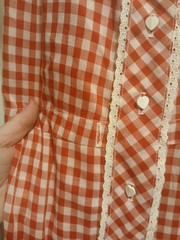 Vintage TRIVIA BY Charm OF hollywood Dress 70ts Cotton Red And White Dress Sz.M