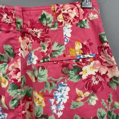 Vtg 90s Liz Claiborne Lizsport Floral Shorts Sz 8 Pink Rose High Waisted Pleated