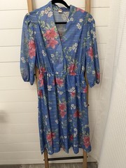 VTG 70’s Size 18.5 Dress Cottagecore Floral Modest, Full Coverage Long Sleeve