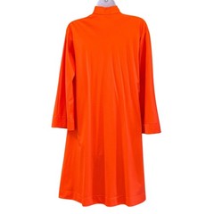 Vintage Vanity Fair Robe Red Orange Retro Mod Loungewear 60s 70s Wrap Coat Small