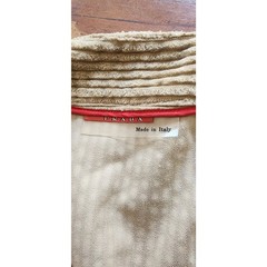 Vintage PRADA Sport Lines Rossa Skirt Beige Tan Corduroy A Line Knee Length