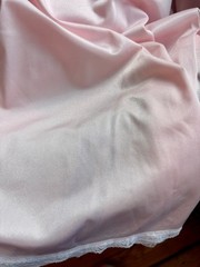VTG VAL MODE BOHO GODDESS PINK WHITE LACE FLORAL EMBROIDERED NIGHTGOWN DRESS*S
