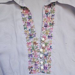 Vintage 1970s Alice Stuart Johnathan Logan embroidered hippie blouse top boho