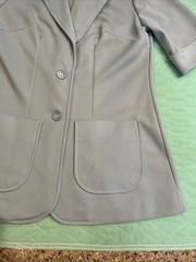 Vintage 70S Women’s Skirt Suit Ice Blue Polyester Knit SEARS Size 10 GROOVY