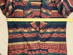 Vintage Bentley Wool Blend Blazer Jacket Southwest Size 11/12 Native Aztec EUC