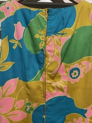 VINTAGE ALICE POLYNESIAN FASHIONS HAWAIIAN FLORAL SLEEVLESS RETRO MOD MAXI DRESS