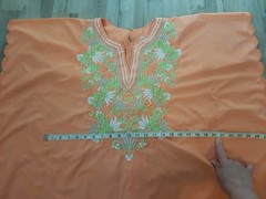 Vtg 60s70s Embroidered Kaftan Muumuu Hostess Dress Lounge Wear Jere Cavanagh Inc