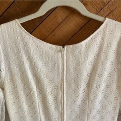 The Square Dance Dress Co ivory tiered eyelet lace dress size 6