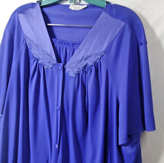 Vassarette Pajama Set & Robe XXXL Peignoir Blue 3 pc Embroidery Loose Fitting 3X