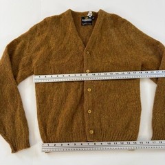 VTG 1960s Wool Mohair Fuzzy Cardigan Kurt Cobain Grunge Sweater Sz Small