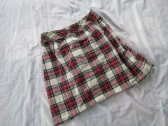 Plaid Skirt and Vest vintage 70s small