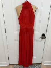 Women’s Red Halter Cocktail dress size 10-12 Vintage Le Couturier