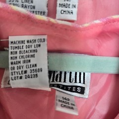 Sheri Martin Pink Linen Blend Striped Dress and Jacket Set Womens 14P Petites