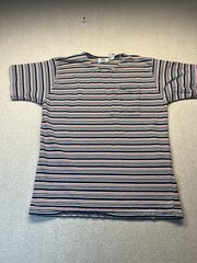 1980/90s Women’s Red/wht/blu S Sleeve Knit Top W/pocket