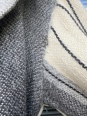 Vintage Pea Coat 100% Virgin Wool Casa De Lana Jr Belted Uruguay Gray Tan Black