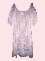 Avid Love lace pink mini dress lingerie cold shoulder vintage tagged small y2k