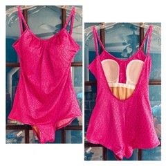 1960s 1970s Maxine Of Hollywood Pinup Swimsuit Bathing Suit Op Art Disco Mod