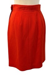Vintage Christian Lacroix Paris Single Breasted Orange Pink Wool Skirt Suit EU40