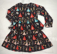 Vtg Barbie Fabric 90s Nicole Miller Original Girls 6x Dress tagged (A13)