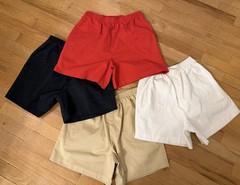 Vintage Lot Of 4 Ladies Sz 10 Elastic Waist Shorts USA Cotton/Poly