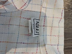 Nikki Petite Vintage 90s Rainbow Windowpane Plaid Button Up Blouse Cottagecore