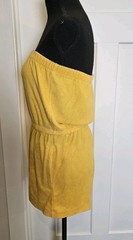 VTG 1970s Women’s Terry Cloth Romper By De Mura Japan Sunflower Yellow Large
