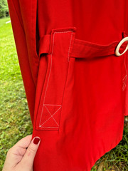Vintage Jerold Cape Coat Bright Red One Size