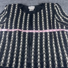 VINTAGE STENAY SILK Collarless Black Dress Jacket Glass Seed Bead Silk Size L