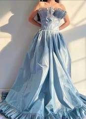 Vintage Victor Costa Teal Green Taffeta Dress Ruffles Pockets Pleated Skirt 2-4
