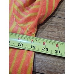 Vintage Marimekko Finland Dress Womens 6 Orange Yellow Stripe Cotton Mod Retro