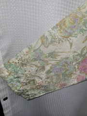 Vintage Jo Intimates Polyester Satin Floral Shimmery Wrap Robe Size Medium