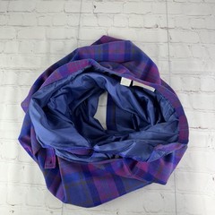 Vintage Pendleton Purple Plaid 100% Virgin Wool Made in USA Midi Skirt Size 10