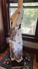 Vtg 60/70 Prairie Bohemian Semi Sheer Lace Gunne Sax Style Flare Sleeves Dress S