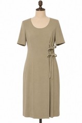 Vintage DW3 David Warren Taupe Maxi Dress Womens 12 Long Formal Occasion