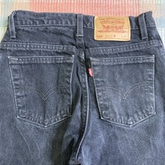 VTG USA Levi’s 550 Relaxed Tapered Black Denim Jeans 7 Jr S 27×28.5!!! 6500