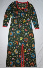 Vintage 1970s Maxi Dress Gero Paris Creation Originale Floral Polyester