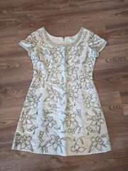1960 Vintage British Crown Colony Beaded Rhinestone Hong Kong Dress Size 16