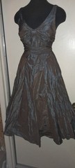 Vtg 90s Y2K Nicole Miller Irridescent Crushed Silk Taffeta Wrap Party Tie Dress