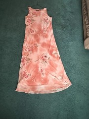 Positive Attitude 1990s Pink Floral Maxi Dress