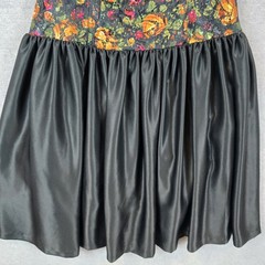 Vintage 80s Geoff Bade Dress Womens 12 Floral Cocktail Prom Formal Off The Shoul