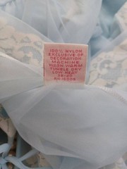 Vintage 60’s Blue Chiffon Peignoir Nightgown DRESS GORGEOUS L-XL