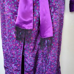 Victoria’s Secret Vintage Gold Label Small Purple Satin Robe Maxi Red Green Blue