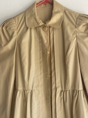 VTG Trench Coat Dress Albert Nipon Coature Lined Secretary Geek Sz 4 Minimalist