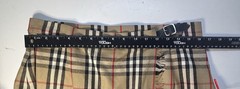 Vintage Burberrys Made In Scotland Nova Check Wool Wrap Kilt Skirt Buckles 14