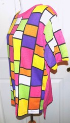 Vintage Color Blocks Cotton Blend T Shirt Pullover Top Traffic Jam Medium B48