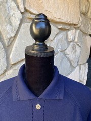 Vintage DUNEDIN Cardigan Sweater Large Navy Blue Gold Tone Buttons British Isle